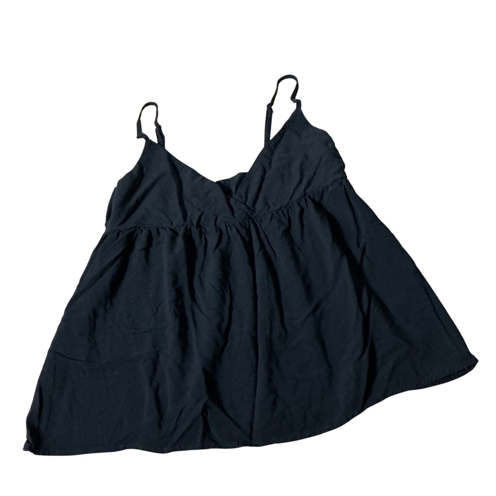 John Galt J. Galt Babydoll Cami Top Womens Small Black Empire Waist V-Neck MQ079